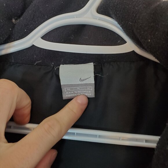 Vintage Y2k Nike Down Puffer Zip Up Vest Black Size  M - Picture 5 of 6